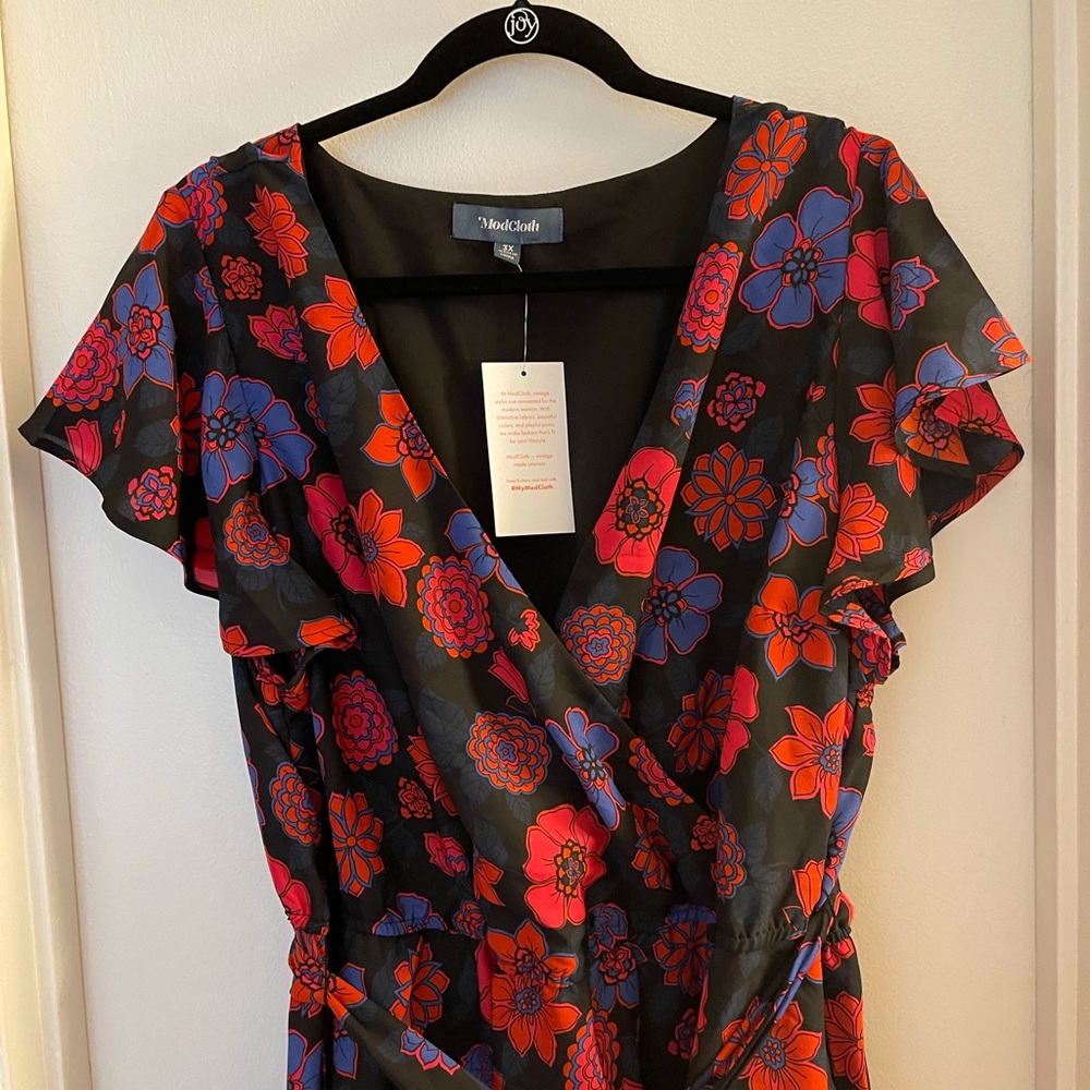 ModCloth Floral Wrap Dress 3x NWT